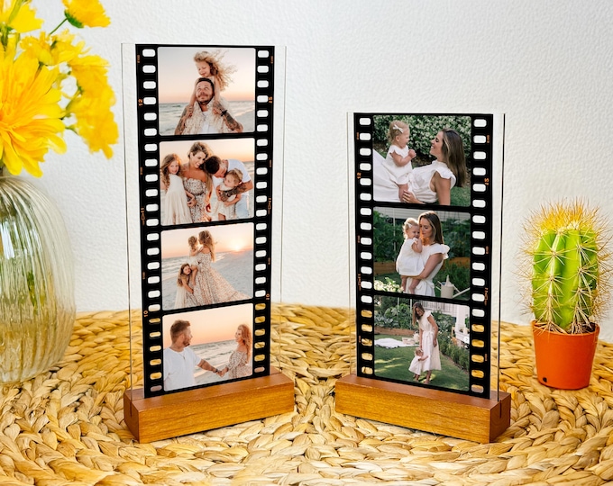 Custom Photo Plaque with Stand, Personalized Christmas Picture Frame, Birthday Photo Gifts, Anniversary Gift for Him, Gifts for Husband