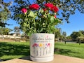 Grandma Gift, Personalized Gifts for Mom, Mom Birthday Gift, Ceramic Pot, Birth Flower Mom Gifts from Daughter, Grandmas Garden Plant Pot