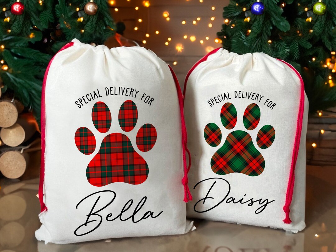 Personalized Christmas Gift Sack for Christmas, Custom Large Santa Sack Bags, Custom Pet Gift