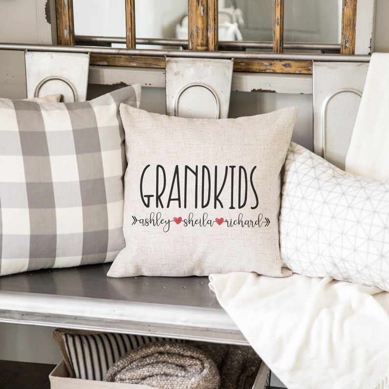 Grandma Throw Pillow Case Personalized Gift for ...