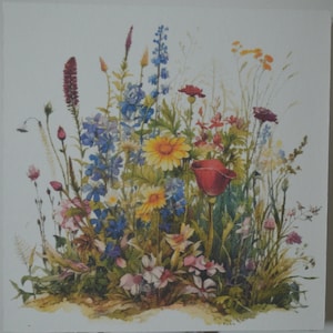 ETSY BEST SELLER NL128 Bright Field of Wildflowers Daisies Meadow Garden Night Light Nightlight