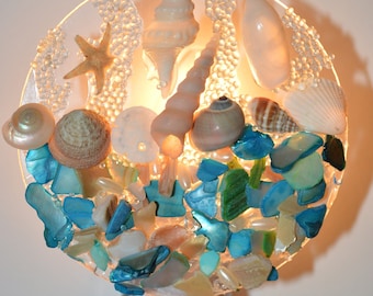 ETSY BEST SELLER NL43 Coastal Starfish Sandollar and Seashell Night Light Nightlight