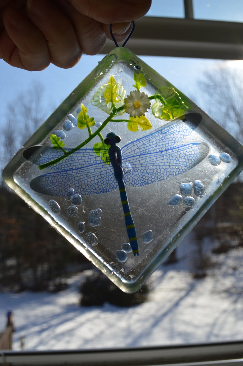 Epoxy Resin Dragonfly Statement Piece Suncatcher Sun Catcher Etsy