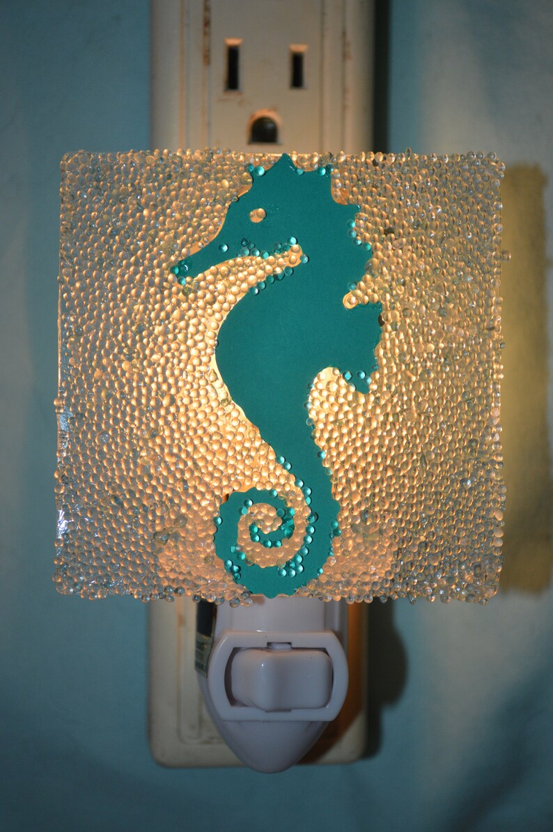 Coastal Seahorse Night Light Nightlight Etsy