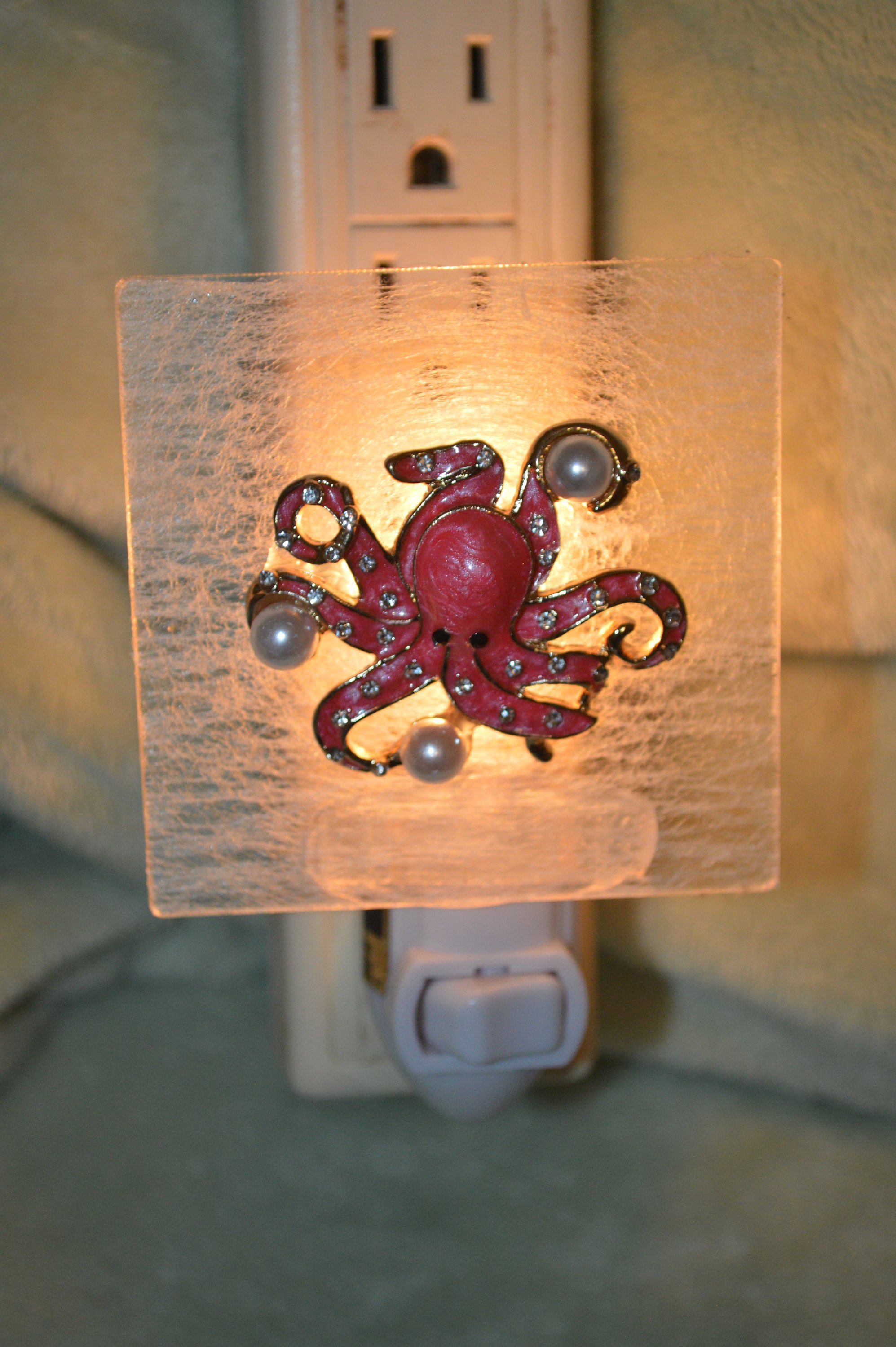 Crystal Rhinestone Bling Octopus Night Light Nightlight Etsy