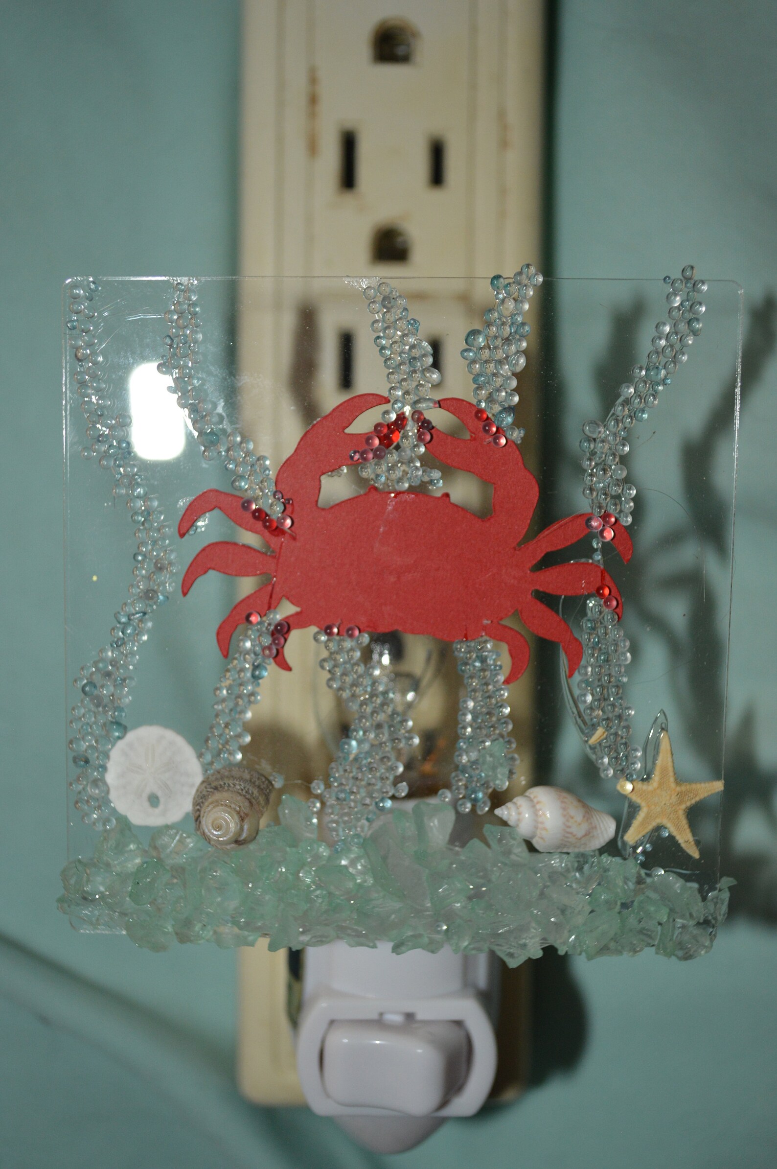 NL87 Coastal Red Crab Night Light Nightlight Etsy
