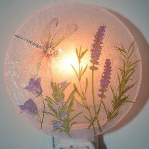 ETSY BEST SELLER NL159 Flying Dragonfly Garden Night Light Nightlight image 1