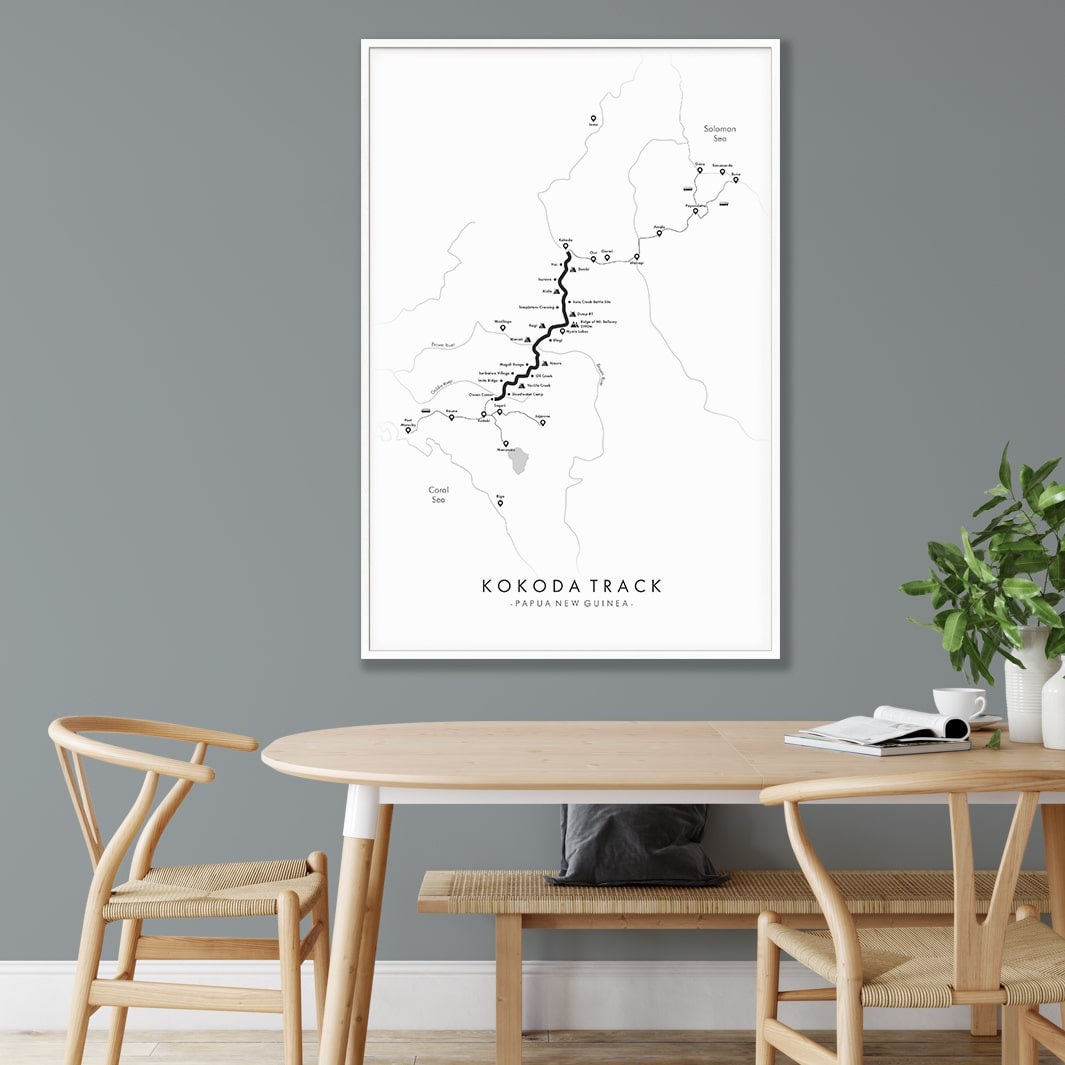 Kokoda Track Map | Kokoda Trail Poster | Papua New Guinea Poster ...