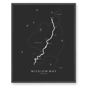 Wicklow Way Karte | Wicklow Way Trail Poster | Irland Wander | Relive your Adventures | Einzigartiges Geschenk für Wanderer | Wanderkarte Kunst