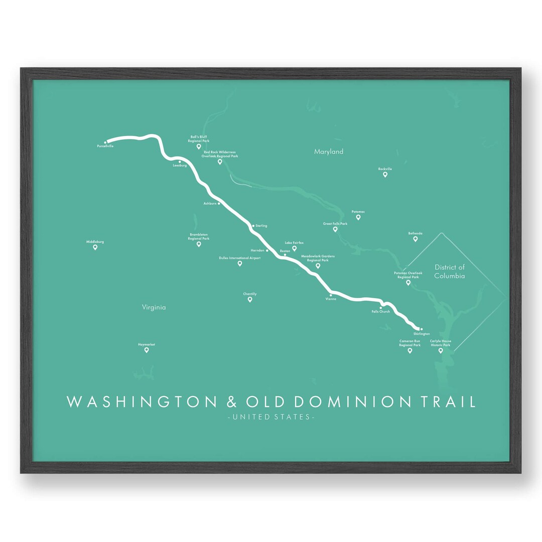 Washington and Old Dominion Trail Poster Washington and Old Etsy