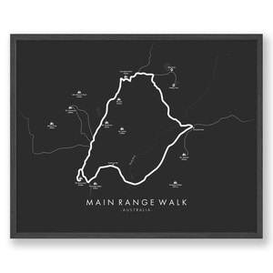 Main Range Walk Map / Main Range Walk Poster / Kosciuszko National Park Map / Trail Map / Unique Wall Art