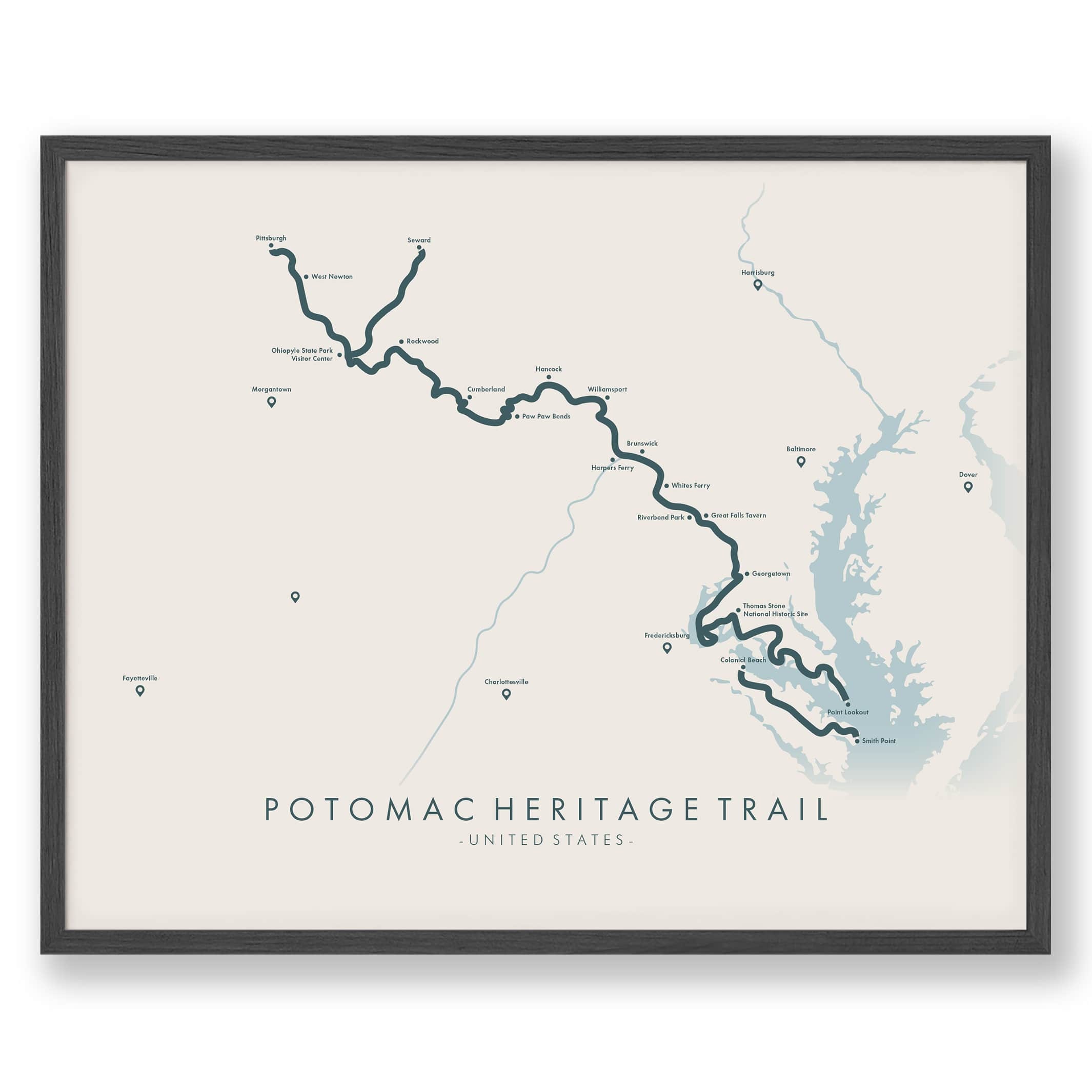 Potomac Heritage Trail Map Potomac Heritage Trail Map