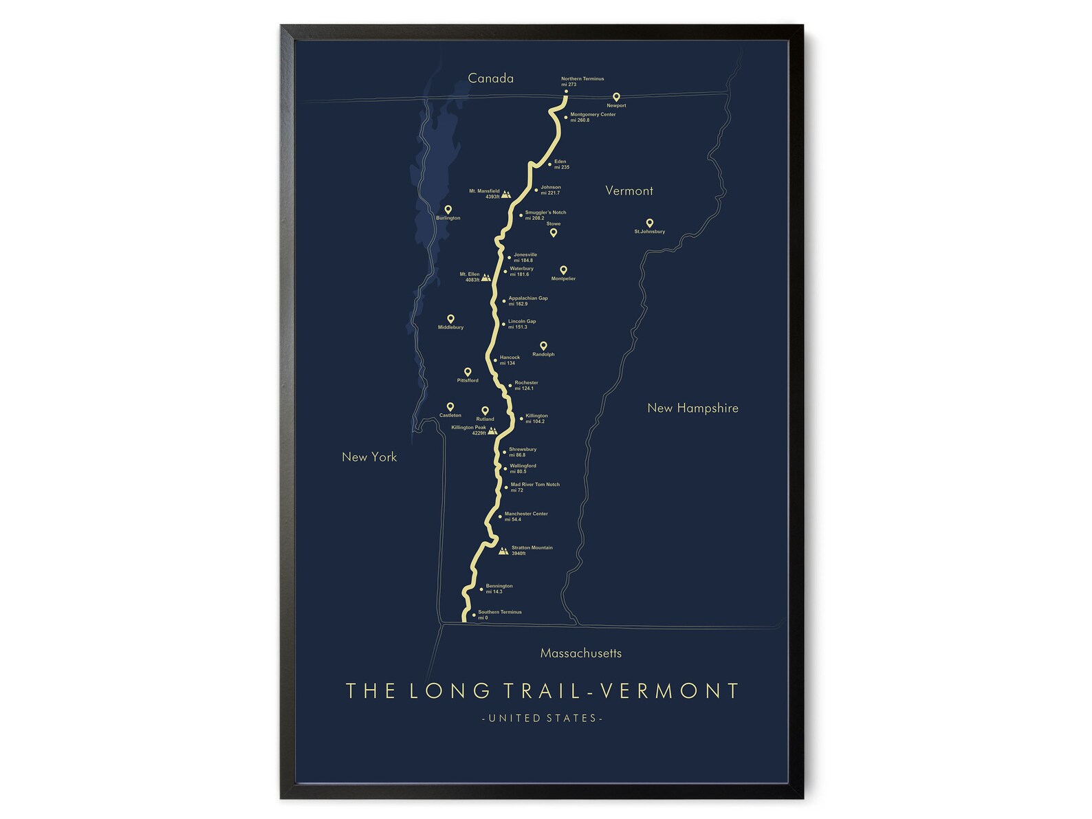 Vermont Long Trail Map The Long - Il 1588xN.2725321721 Dcbh 