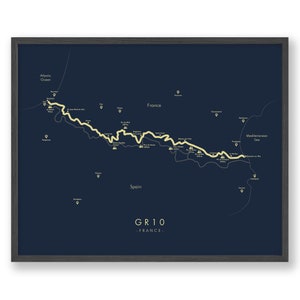 GR10 Carte | Carte des sentiers GR10 | GR10 Pyrénées Trail | Pyrénées Randonnée | Carte des sentiers Art | Revivez vos aventures