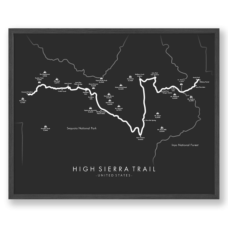 High Sierra Trail Map High Sierra - Il D6nj