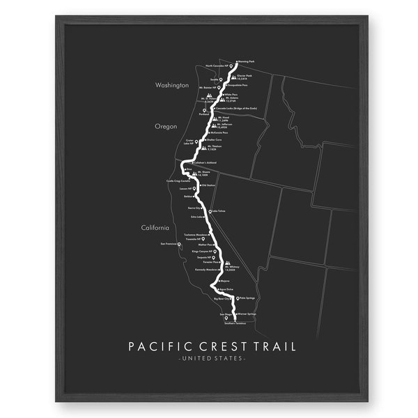 Pct Sticker Pacific Crest Trail Art - Etsy