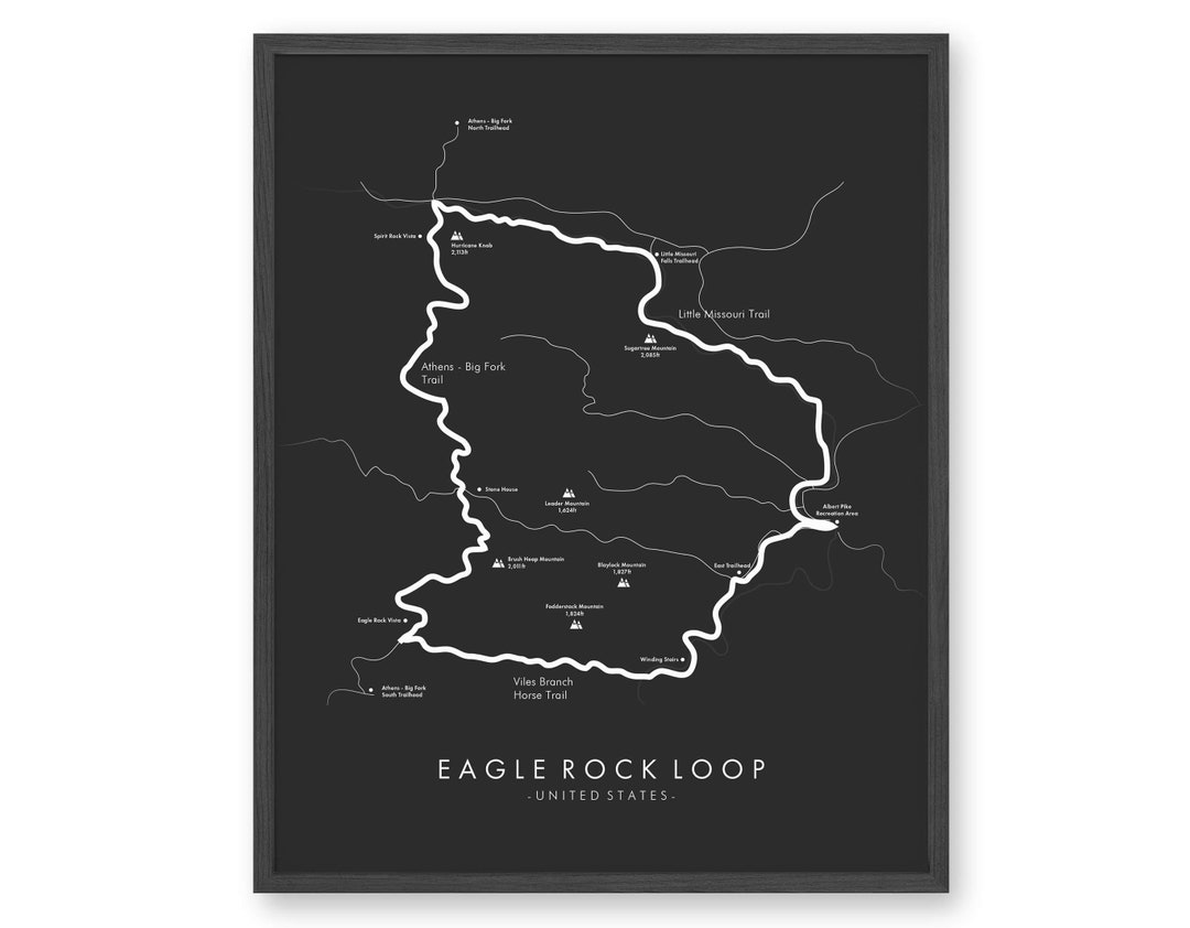 Eagle Rock Loop Trail Map | Eagle Rock Loop Poster | Ouachita National ...
