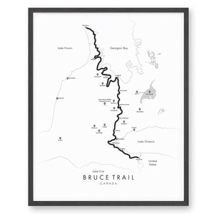 Bruce Trail Map Bruce Trail Poster Hiking Canada Poster Relive your Adventures Trail Map Art image 4