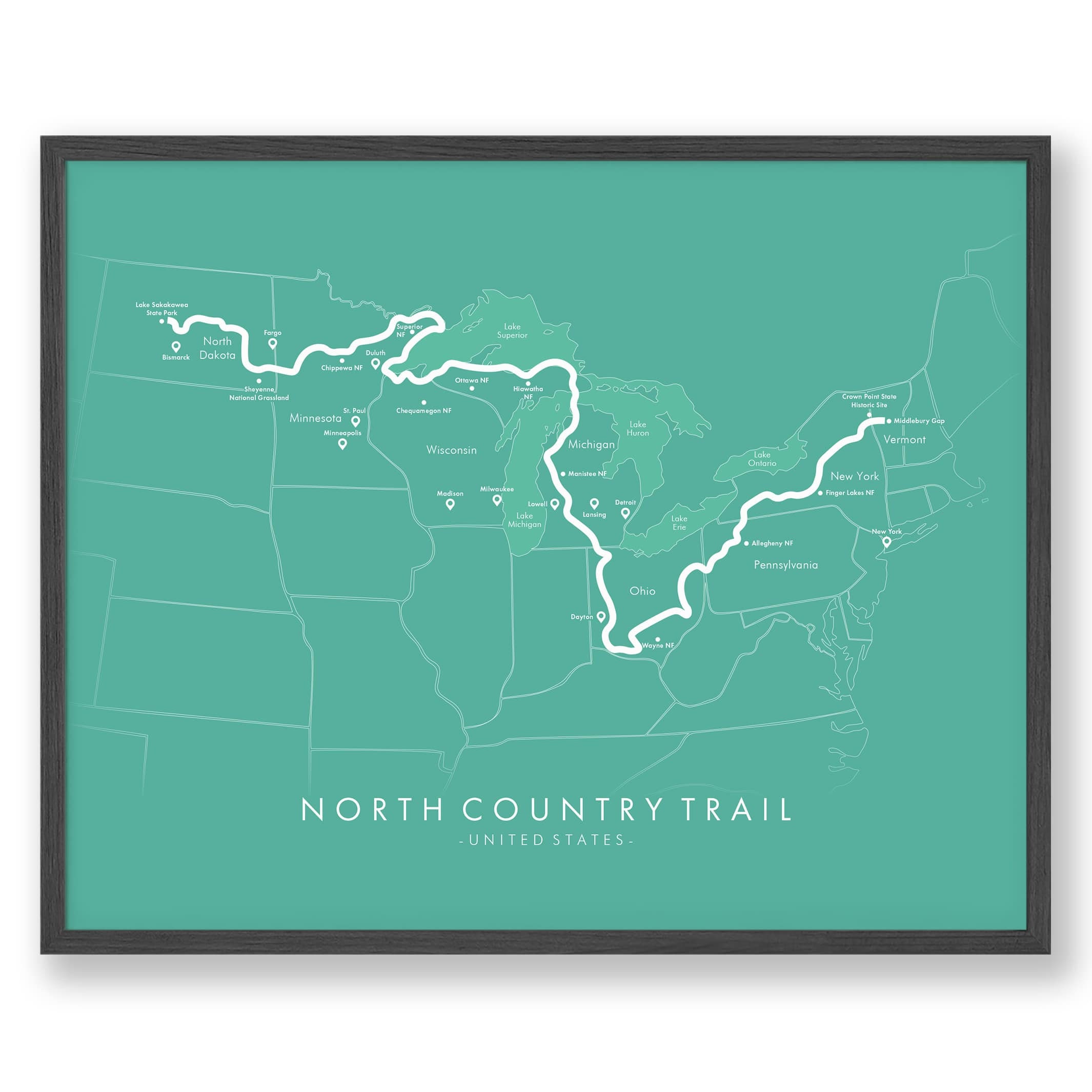 North County Trail Map North Country National Scenic Hiking - Etsy