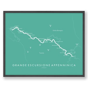 Carte du sentier Grande Escursione Appenninica | Carte des sentiers GEA | Randonnée Italie | Carte des sentiers Art | Revivez vos aventures