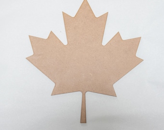Unfinished Laser Cutouts - Maple Leaf
