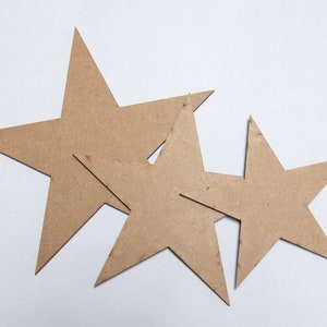 Unfinished Laser Cutouts - Stars
