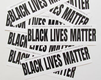 Black Lives Matter  Bumper Sticker or Laptop Decal. Set of 2