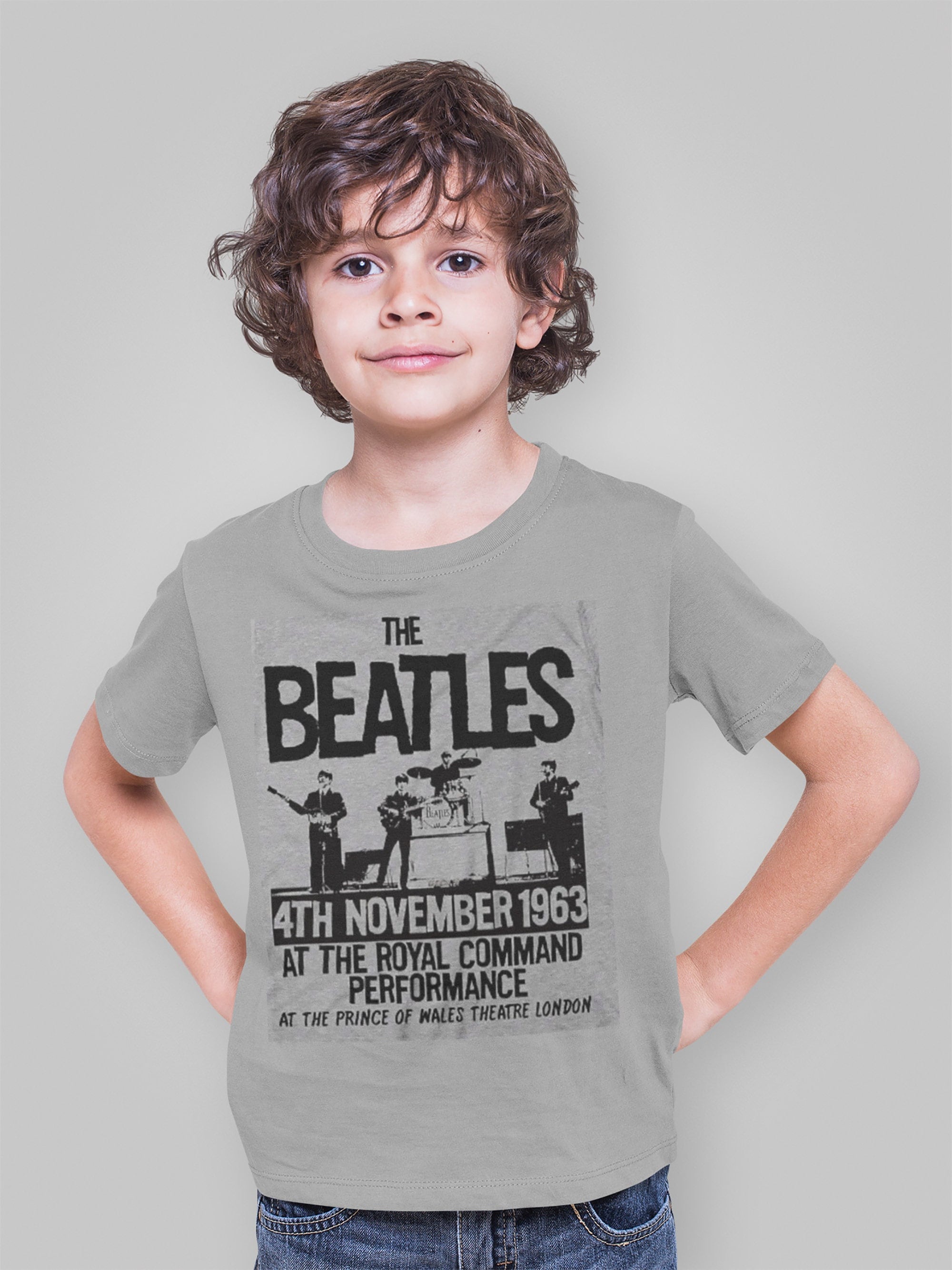 Kid's The Beatles T-Shirt Logo Black (Boys And Girls), 51% OFF