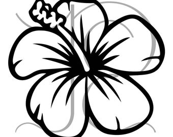 Hawaii Flower SVG Flower SVG Glowforge File Cricut Designs - Etsy