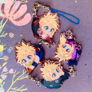 SECOND RERUN | FF7 | Final Fantasy VII | Epoxy Glitter Hanging Charms