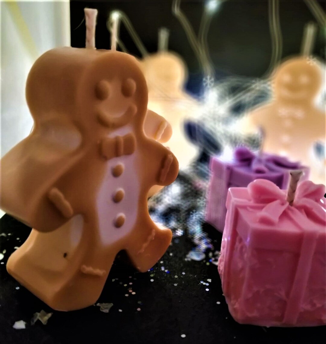 Gingerbread Man Candle Etsy