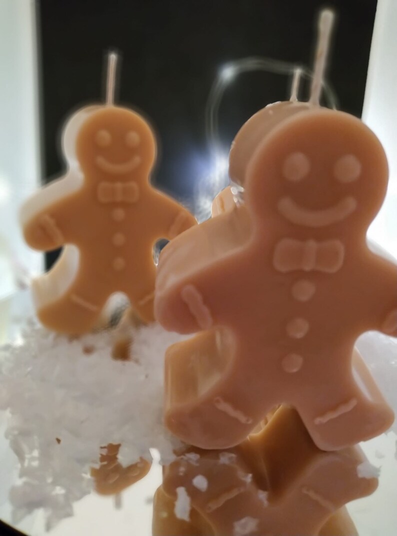 Gingerbread Man Candle Etsy