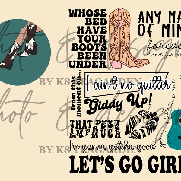 Shania Songs PNG | Digital Download | Matching Pocket Design