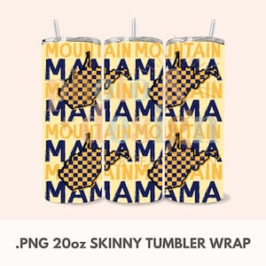Emballage pour gobelet Mountain Mama, 20 oz | Téléchargement du modèle PNG