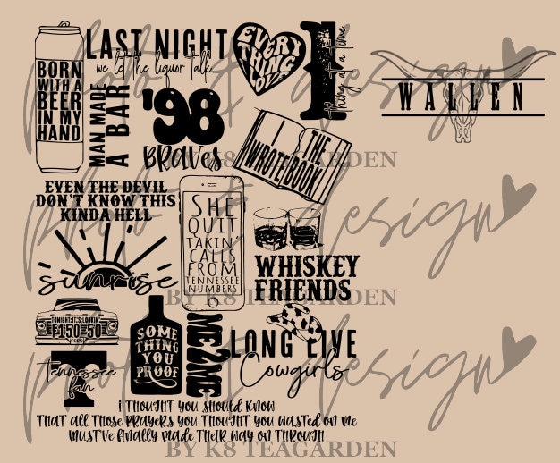 Wallen Album PNG Digital Download One Thing at a Time Etsy