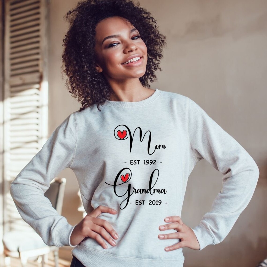 Mom Est Grandma Est Custom svg Mom Grandma svg Mom Mimi Gigi  Etsy