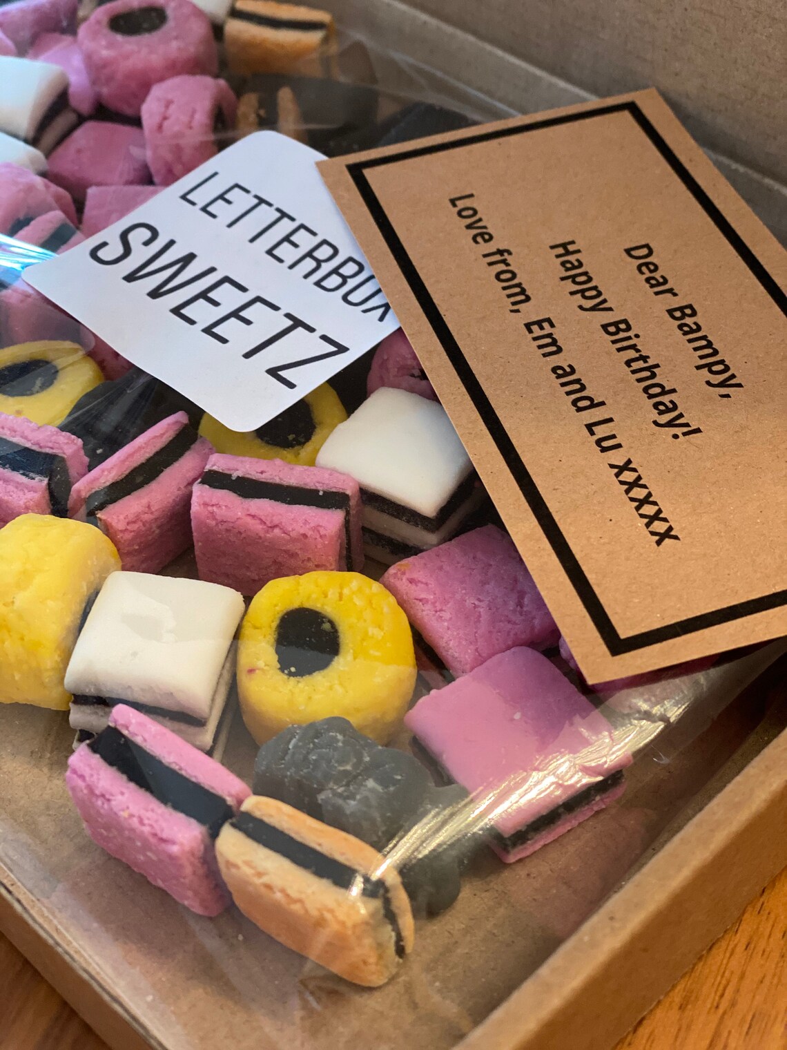 Liquorice Allsorts personalised Sweets LARGE Letterbox Sweet Etsy
