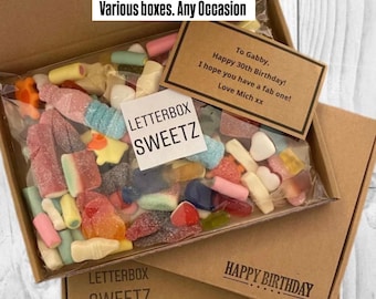 Personalised Sweet Box, Pick n Mix, Letterbox Sweets, Good Luck, I Love You, Any Occasion Gift