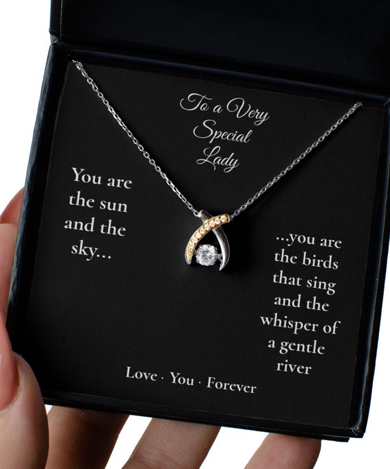 When I Say I Love You More, Personalized Luxury Necklace, Message Card Jewelry, Gifts for Her, Alluring Beauty Jewelry / Standard Box