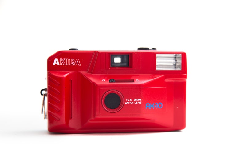 ラッピング無料 Akica Ak 10 Collectible Red Camera Point 35mm Came Camera Shoot