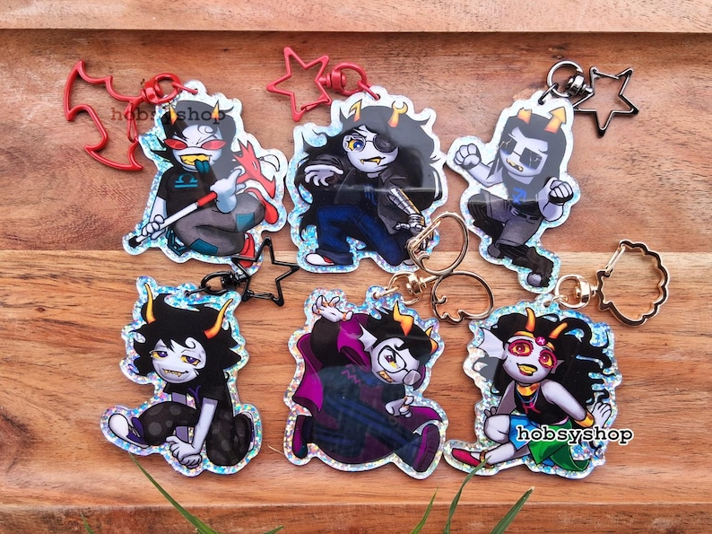 Glittery Homestuck Character Keychains - Etsy