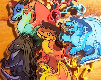 Wings of Fire Dragons Character Keychains