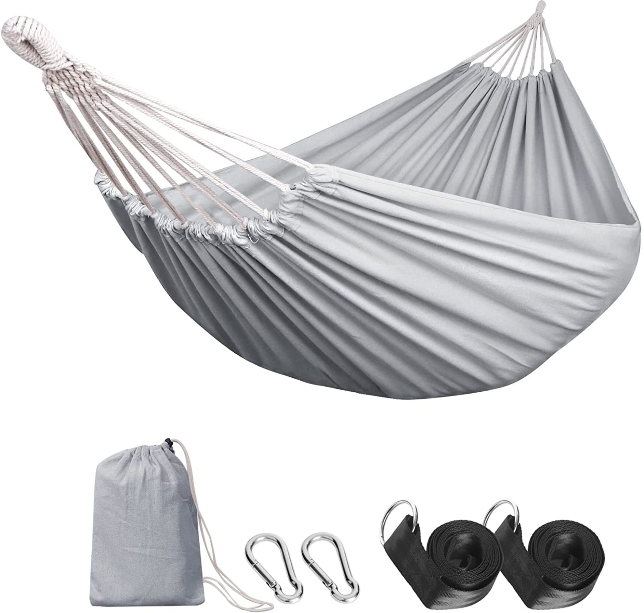 Hamac d'extérieur, en Tissu de Coton, Hamac Portable, Camping, Plage, Plein Air, en Toile, Léger ave