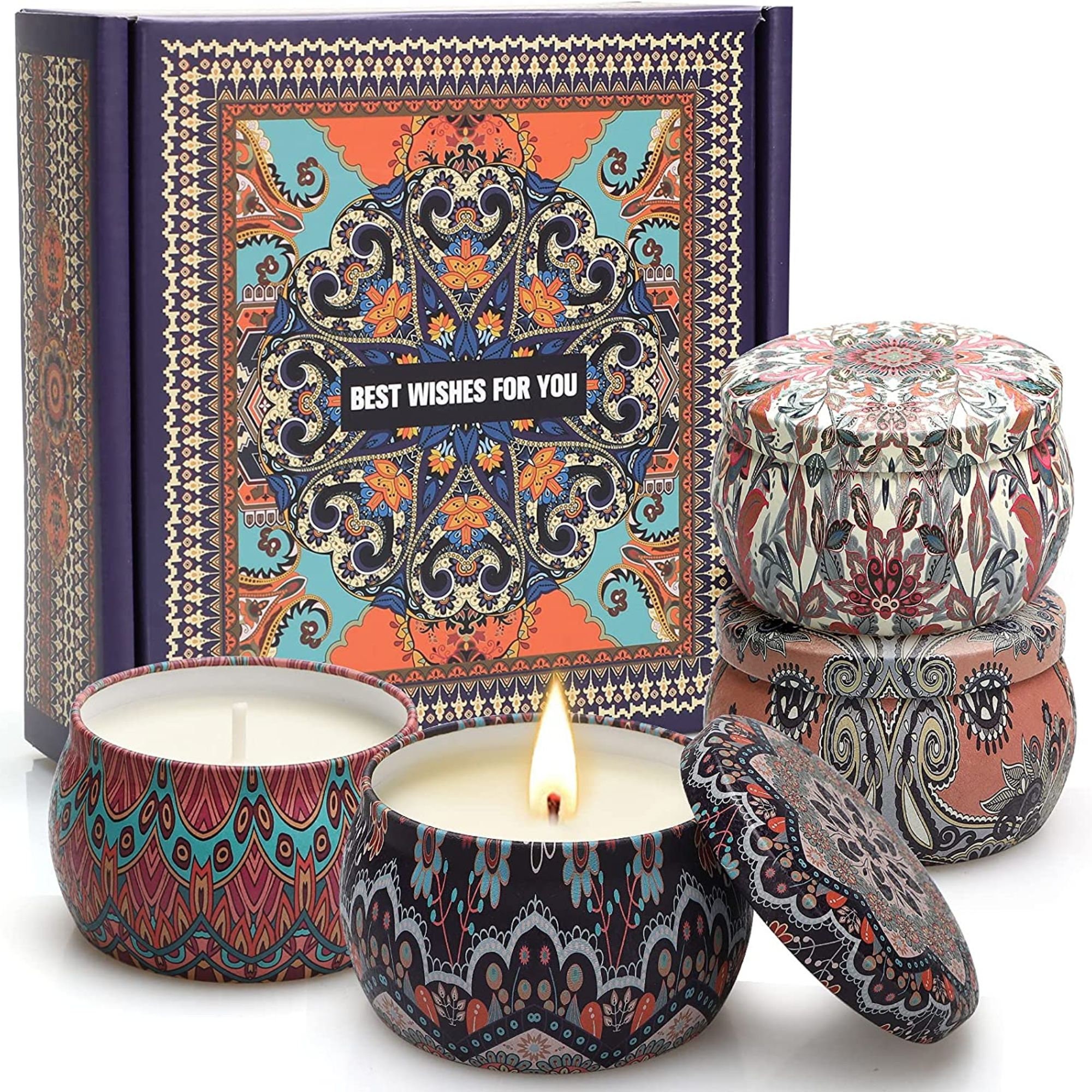 Coffret Cadeau Femme, Anniversaire Femme, Cadeau Bougies Parfumées Pour L'amour, Bougies Deco 44.4Oz