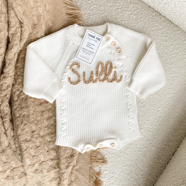 Custom Baby Name Sweater