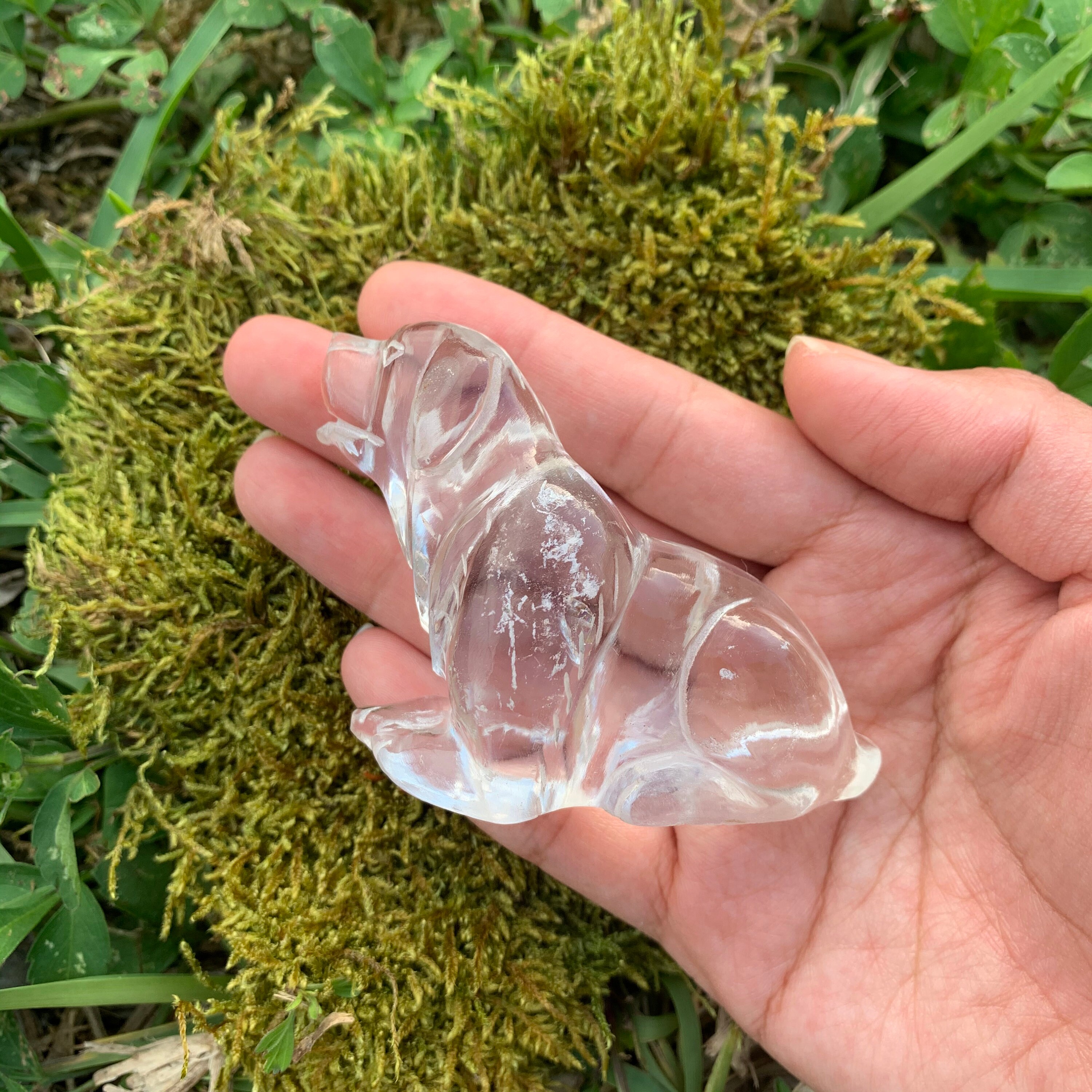 Natural Crystal Dog 7 557X Handcarved Natural Quartz Etsy