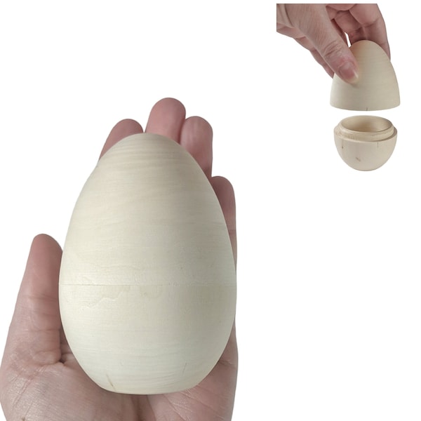 Fillable Wooden Egg Unfinished (3.4 in) Goose / Open / Box / Eco Friendly Decor / Easter Basket Gift / Spring Craft / DIY Toy Eggs / Waldorf