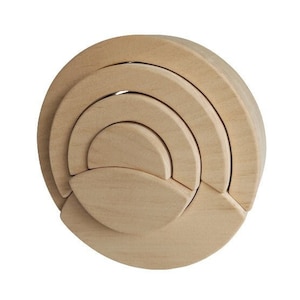 Unfinished Wood Stacker - Circle Puzzle / DIY Wooden Stacking Toy / Blank Waldorf Puzzle / DIY Wood Toy Montessori