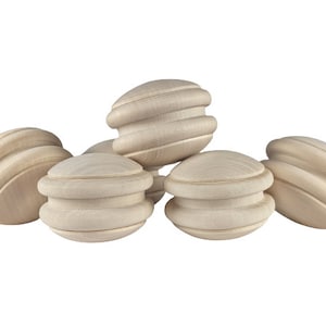 Wooden Macarons (6 pcs) Unfinished / Wood Food Cookies / DIY Waldorf Toy / Play Food / Pretend Play / Kitchen / Crafts for Birthday Gifts