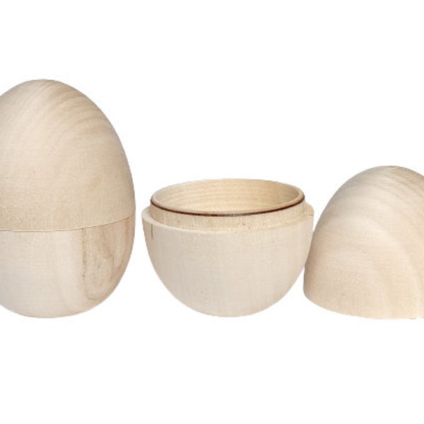 Hollow Wooden Eggs Etsy